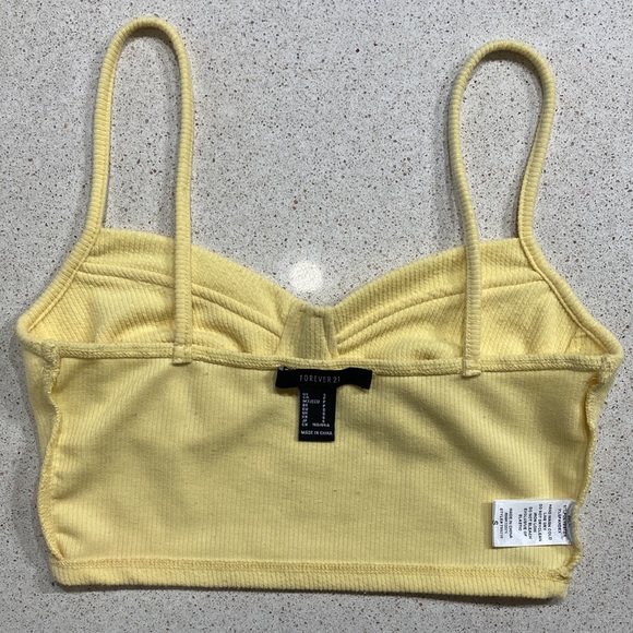Forever 21 Yellow Croo Top size S - Picture 3 of 7